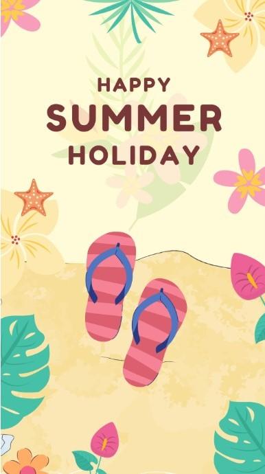 Cream green simple playful happy summer holiday instagram story1