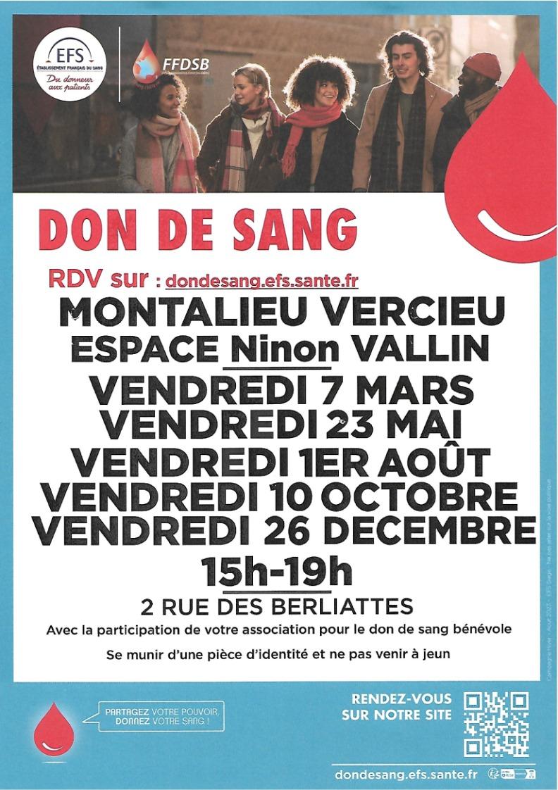 Dates des dons 20251